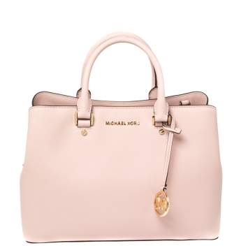 Pre Owned Michael Kors Blossom Leather Savannah Medium Satchel