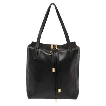 Pre Owned Michael Kors Black Leather Shopper Tote