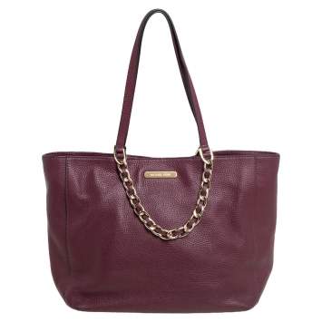 Pre Owned Michael Kors Merlot Leather Harper Tote