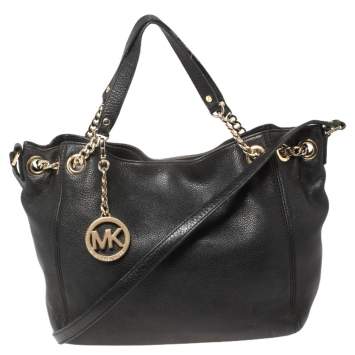 Pre Owned Michael Kors Black Leather Tote