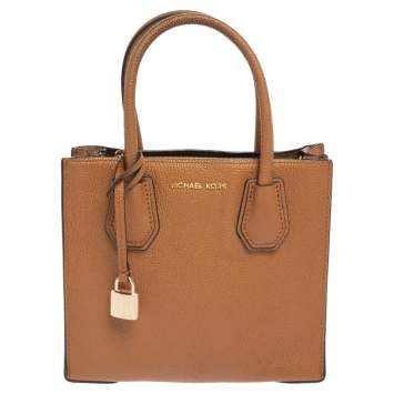 Pre Owned Michael Kors Brown Leather Mercer Tote