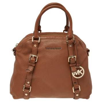 Pre Owned Michael Kors Brown Leather Bedford Satchel