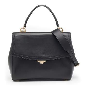 Pre Owned Michael Kors Black Leather Ava Top Handle Bag