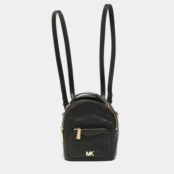 Pre Owned Michael Kors Black Leather Jessa Convertible Backpack