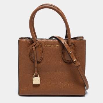 Pre Owned MICHAEL Michael Kors Brown Leather Mini Mercer Tote