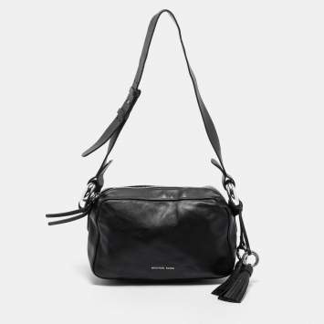 Pre Owned Michael Kors Black Leather Medium Grand Shoulder Bag