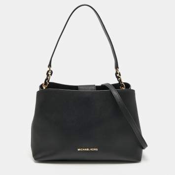 مملوكة مسبقًا Michael Kors Black Leather Sofia Ballet Shoulder Bag