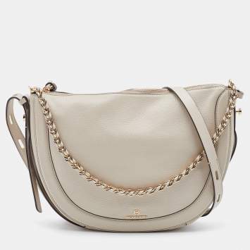 Pre Owned Michael Kors Off White Leather Large Jagger Shoulder Bag