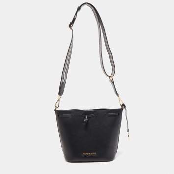 Michael Kors Black Ginny Leather Crossbody Bag at FORZIERI