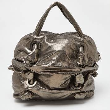 Pre Owned Michael Kors Metallic Gathered Leather Zuma Bag