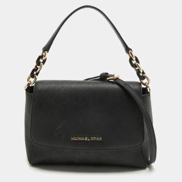 Pre Owned Michael Kors Black Safiano Leather Sofia Top Handle Bag