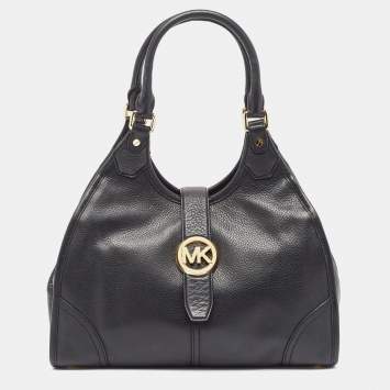 مملوكة مسبقًا Michael Kors Black Leather Hudson Shoulder Bag