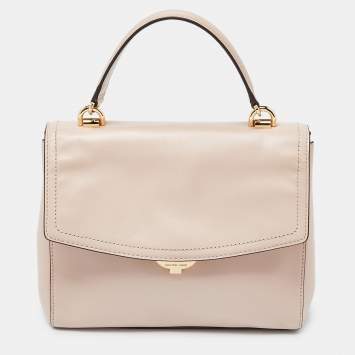 Pre Owned Michael Kors Pink Leather Small Ava Top Handle Bag