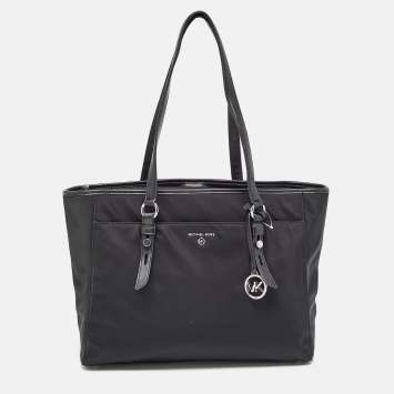 Pre Owned Michael Kors Black Nylon Large Sullivan Tote