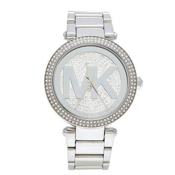 Pre Owned Michael Kors Crystal Stainless Steel Parker MK5925 Women's Wristwatch 39 mm
