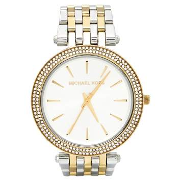 Pre Owned Michael Kors Silver Two Tone Stainless Steel Darci MK-3215 Women's Wristwatch 39 mm 