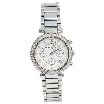Pre Owned Michael Kors Silver Stainless Steel Parker MK5353 Women's Wristwatch 39 mm
