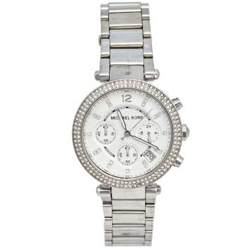 Pre Owned Michael Kors Silver Stainless Steel Parker MK5353 Women's Wristwatch 39 mm