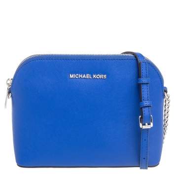 مملوكة مسبقًا MICHAEL Michael Kors Royal Blue Saffiano Leather Cindy Crossbody Bag