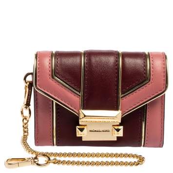 Pre Owned MICHAEL Michael Kors Multicolor Quilted Leather Whitney Compact Wallet