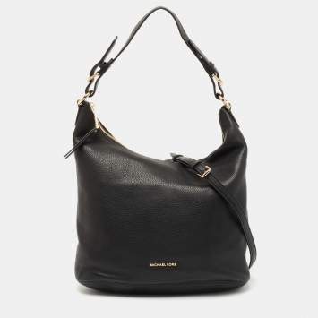 مملوكة مسبقًا MICHAEL Michael Kors Black Leather Large Lupita Hobo