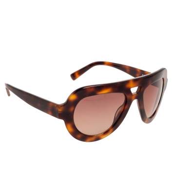 Pre Owned MICHAEL Michael Kors Brown Havana Marisa Aviator Gradient Sunglasses