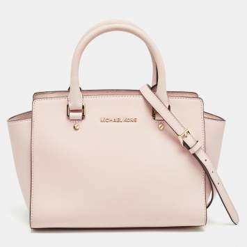 Pre Owned MICHAEL Michael Kors Pink Leather Medium Selma Satchel