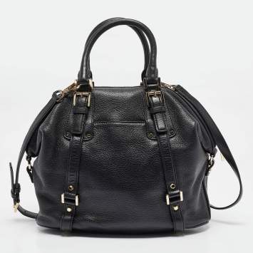 مملوكة مسبقًا MICHAEL Michael Kors Black Leather Bedford Legacy Satchel