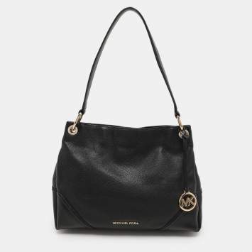 Pre Owned MICHAEL Michael Kors Black Leather Nicole Hobo