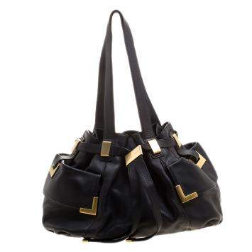 Pre Owned Michael Michael Kors Black Leather Tote