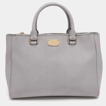 Pre Owned Michael Michael Kors Kellen Lilac Leather Tote