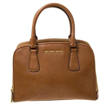 Pre Owned Michael Michael Kors Brown Leather Satchel