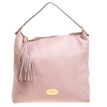 مملوكة مسبقًا MICHAEL Michael Kors Pink Leather Tassel Hobo