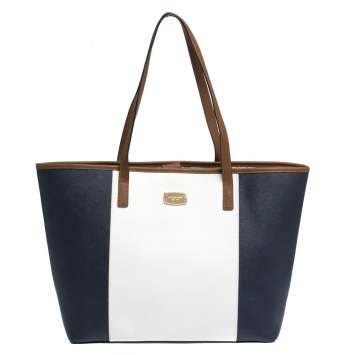 Pre Owned MICHAEL Michael Kors Multicolor Leather Colorblock Travel Tote