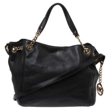 Pre Owned MICHAEL Michael Kors Black Leather Chain Shoulder Bag
