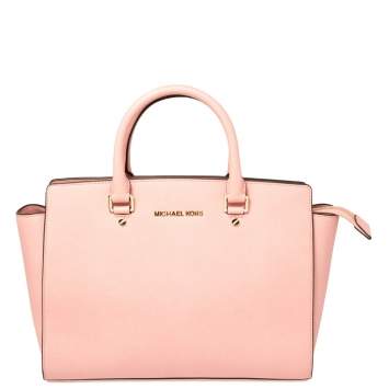 مملوكة مسبقًا MICHAEL Michael Kors Pink Leather Large Selma Satchel