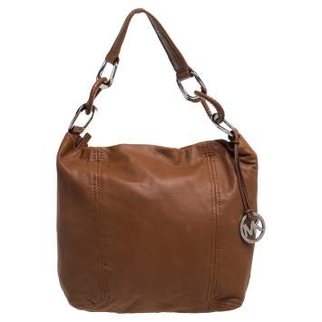 Pre Owned Michael Michael Kors Brown Leather Hobo