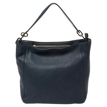 Pre Owned MICHAEL Michael Kors Blue Leather Fulton Hobo