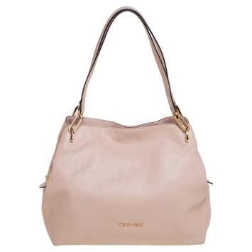 Pre Owned Michael Kors Light Peach Leather Large Leighton Shoulder Bag