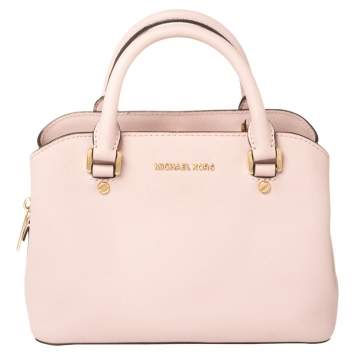 Pre Owned MICHAEL Michael Kors Pink Saffiano Leather Small Idina Satchel