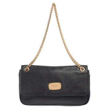 Pre Owned MICHAEL Michael Kors Black Leather Jet Set Chain Shoulder Bag