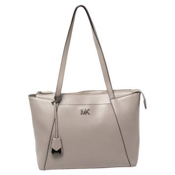 Pre Owned MICHAEL Michael Kors Grey Leather Medium Maddie Tote