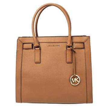 Pre Owned MICHAEL Michael Kors Tan Leather Dillon Tote