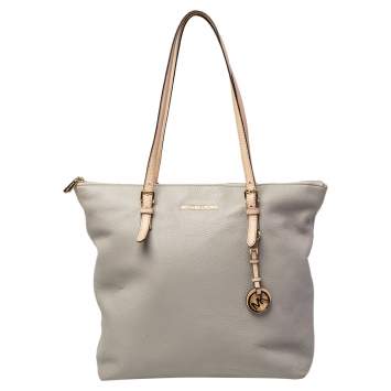 Pre Owned MICHAEL Michael Kors Lilac Leather Large Jet Set Travel Tote