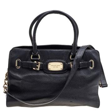 Pre Owned MICHAEL Michael Kors Black Leather Shoulder Bag