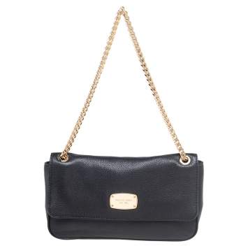 Pre Owned MICHAEL Michael Kors Black Leather Jet Set Chain Shoulder Bag