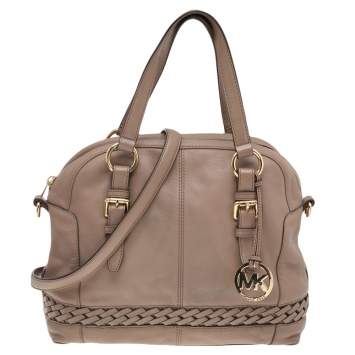 Pre Owned MICHAEL Michael Kors Brown Leather Gladstone Satchel