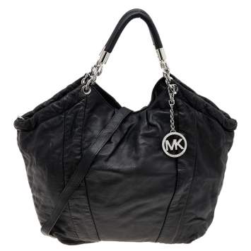 Pre Owned MICHAEL Michael Kors Black Soft Leather Hobo
