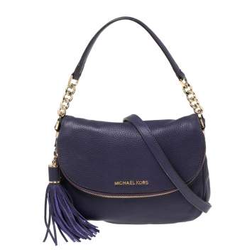 Pre Owned MICHAEL Michael Kors Purple Leather Bedford Crossbody Bag