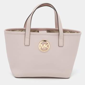 Pre Owned MICHAEL Michael Kors Blush Pink Leather XS Jet Set Travel Tote